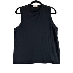 Structure Muscle Tank Crew Neck Women Small Black Minimalist 100 Cotton Gym READ